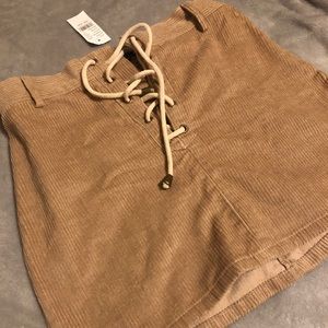 Tan Corduroy Skirt